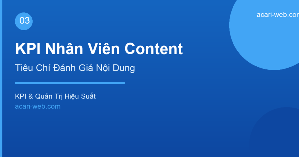 KPI Cho Nhân Viên Content – Tiêu Chí Đánh Giá Hiệu Quả Nội Dung