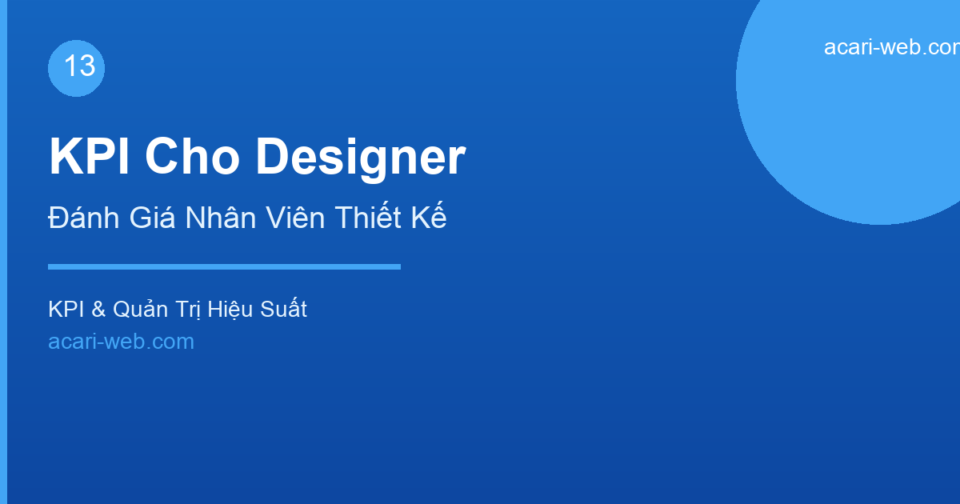 KPI Cho Designer – Chỉ Số Đánh Giá Hiệu Quả Nhân Viên Thiết Kế